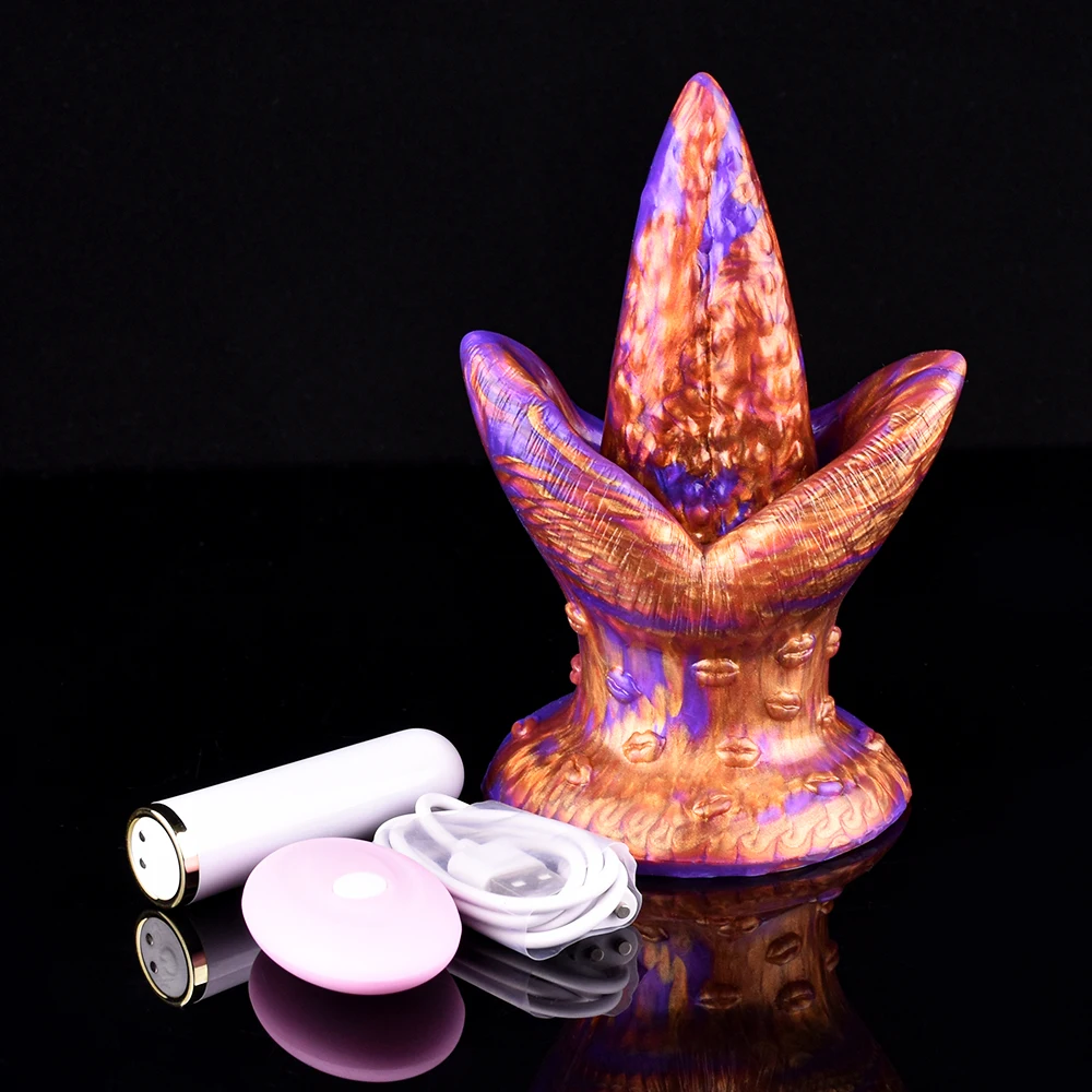 Silikon Analplug Mit Zungenvibrator Für G-punkt Stimulation_voghion.com