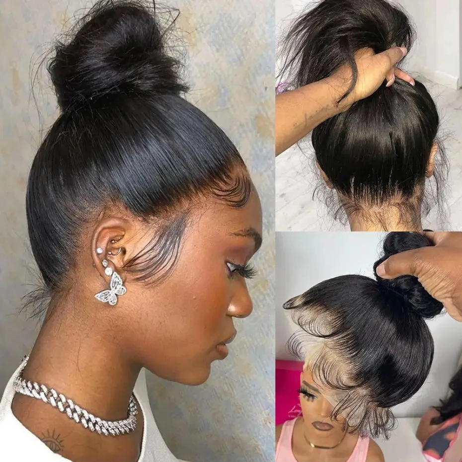 40 Inch 360 Full Lace Front Wig 13x6 HD Transparent Lace Front Human Hair Wig for Women