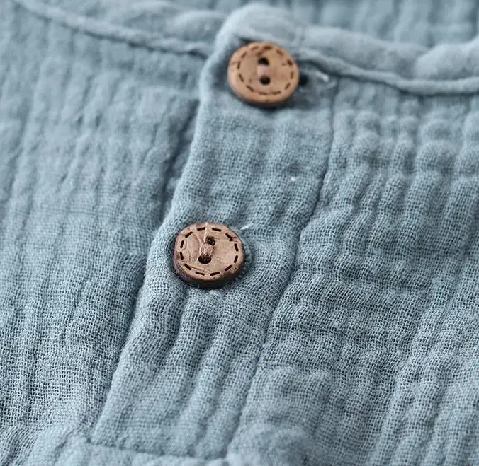 Bambini ragazzo ragazza vestiti Set per la festa manica lunga neonato camicie pantaloni larghi bambino bambini 1-6Y primavera estate vestiti di mussola - immagine 5