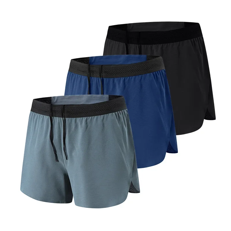 Men Double Deck Training Short Pant 2 in 1 Loose Fitness Gym Sports Shorts Beach Clothing Jogging Marathon Racing Running Shorts running shorts