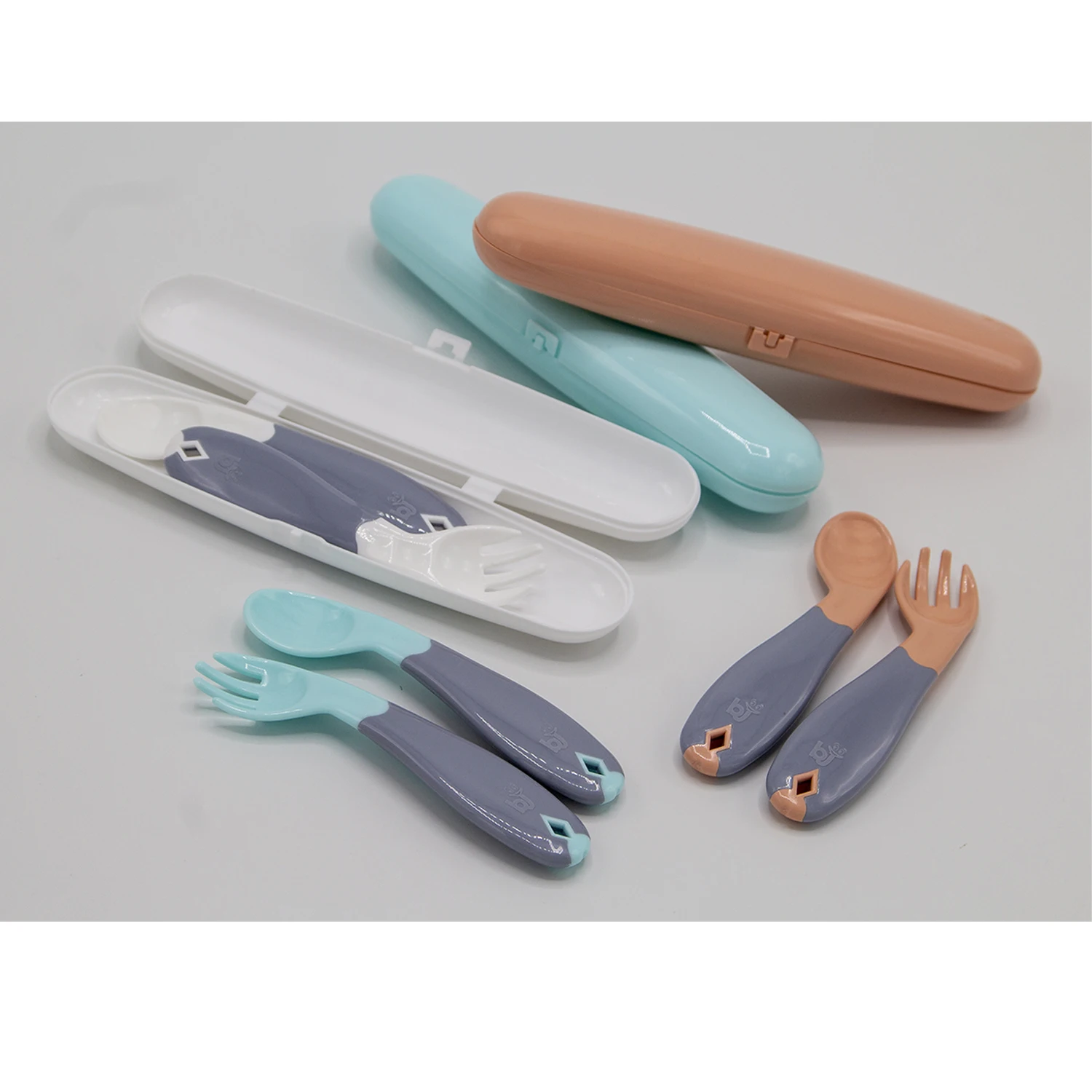 Green Color Spoon and Fork Storage Box