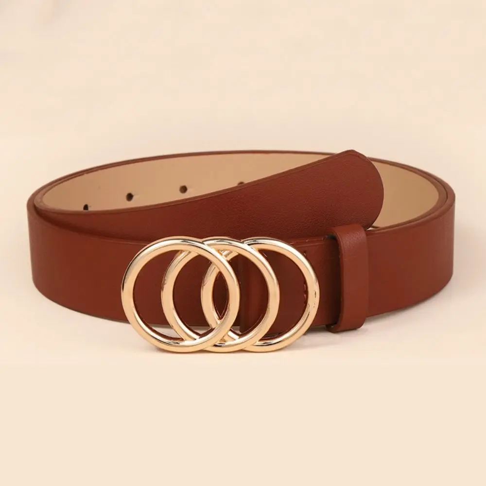 Waist Decoration Fashion Versatile Leather Stylish Belt Casual Luxury Design Slide Buckle Belt Simple Waistband For Women Girl - Image 5