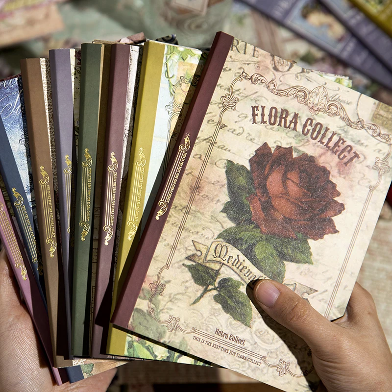 

40 pcs/pack Double-sided material book flowers series rose Retro art oil painting decorative base paper journal notes 125*175mm