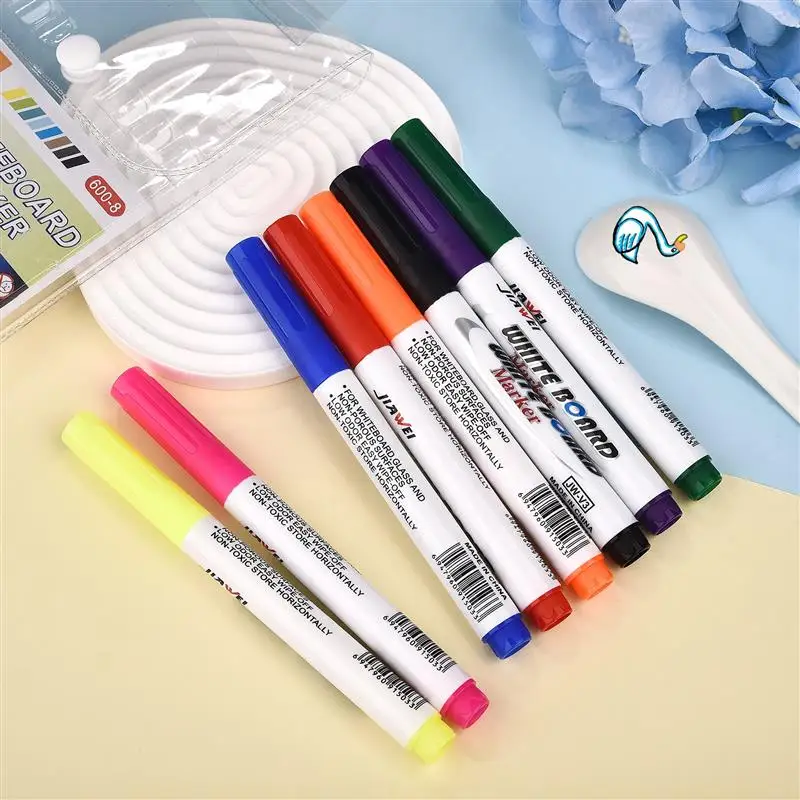 Paint Pen 6/8/12 Colors Magical Water Painting Spoon Whiteboard Markers for Kids Water Drawing Early Education