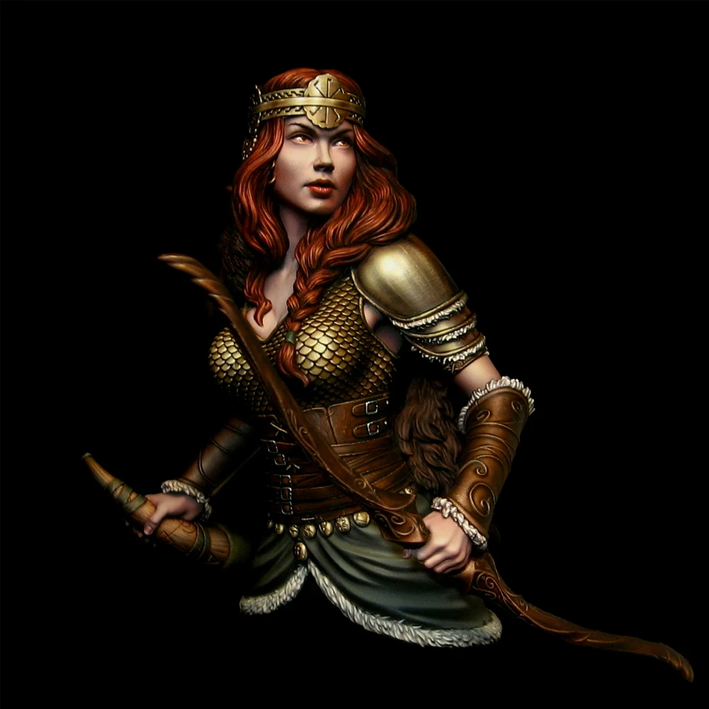 Harzmodellfigur Büste, 1/10 Dziewanna, Bogenschütze, GK, Fantasy-Thema, unmontierter und unbemalter Bausatz