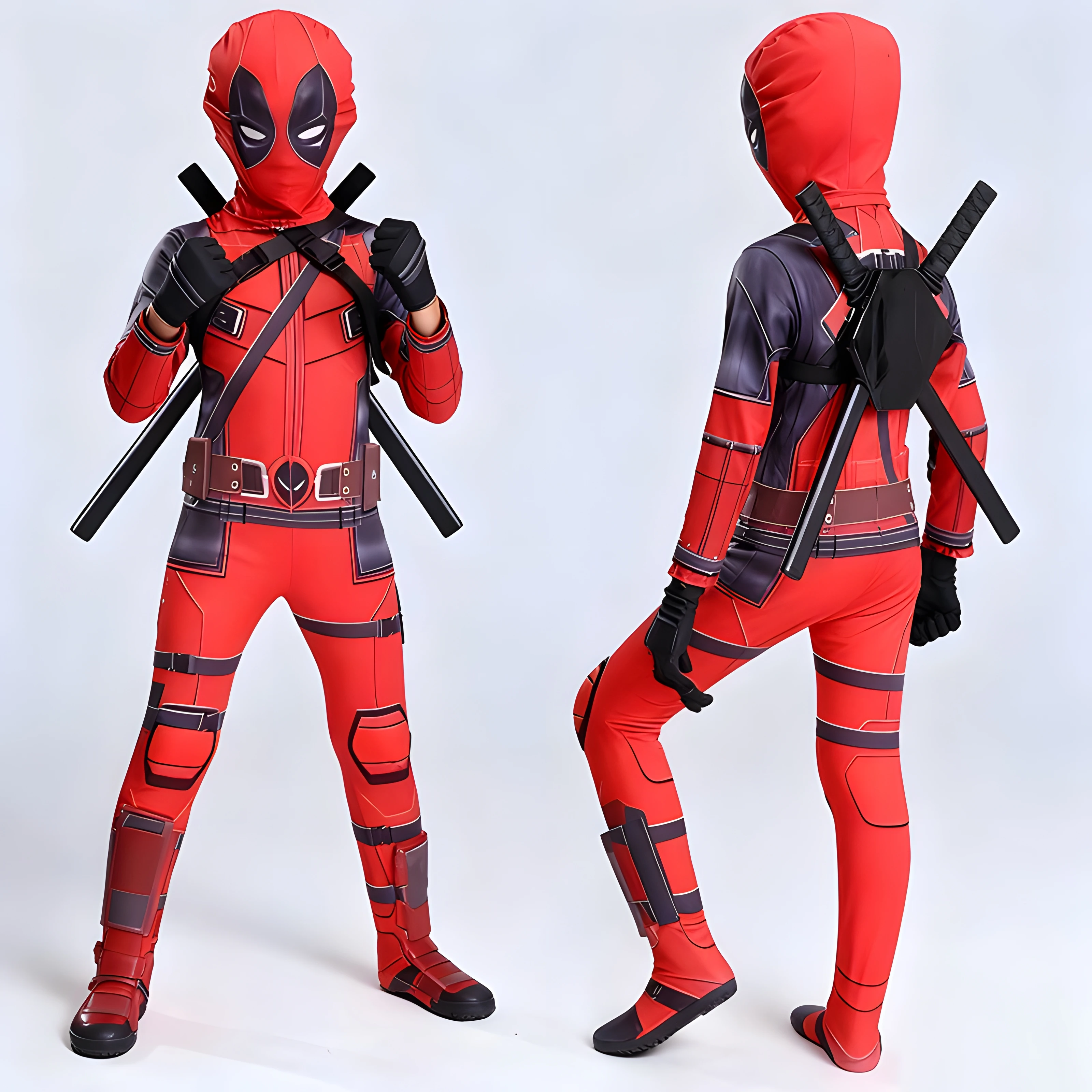 Costume de cosplay Superman, costume Deadpool, combinaison pour enfants, Halloween, épée Deadpool, combinaison, ensemble d'épée, cadeau de Noël