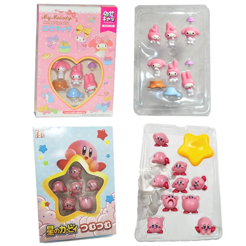 

Набор мини-кукол 10 шт., Аниме игра, звезда, Kirby My Melody, складывающиеся фигурки, игрушка, мультяшная экшн-фигурка, Штабелируемая развивающая игрушка, подарок