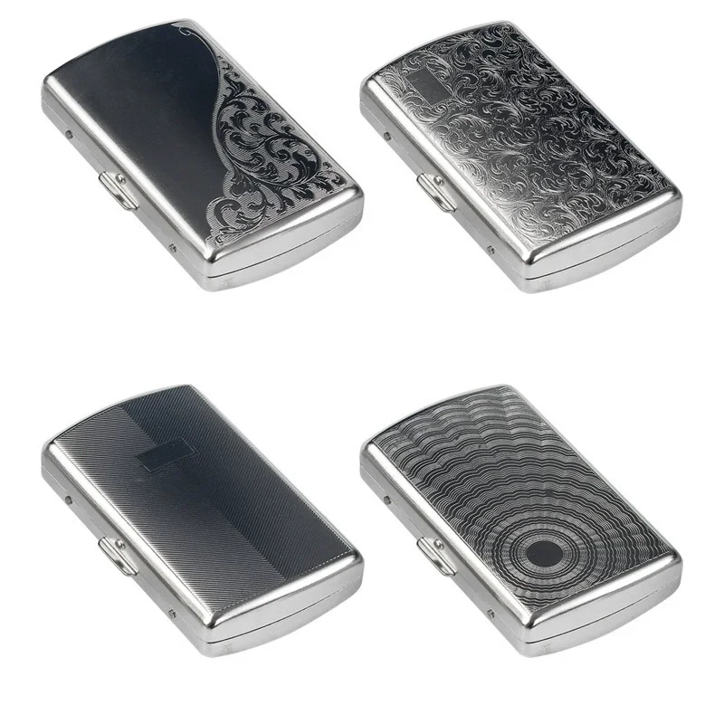 Sleek Metal Cigarette Storage Case - Elegant, Durable, and Portable Anti-Pressure Outdoor Smoking Box