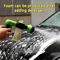 New High Pressure Foam Water Gun 8 In 1 Garden Watering Hose Nozzle Sprinkler Soap Dispenser Pet Shower Spray Gun Car Wash Tool 2