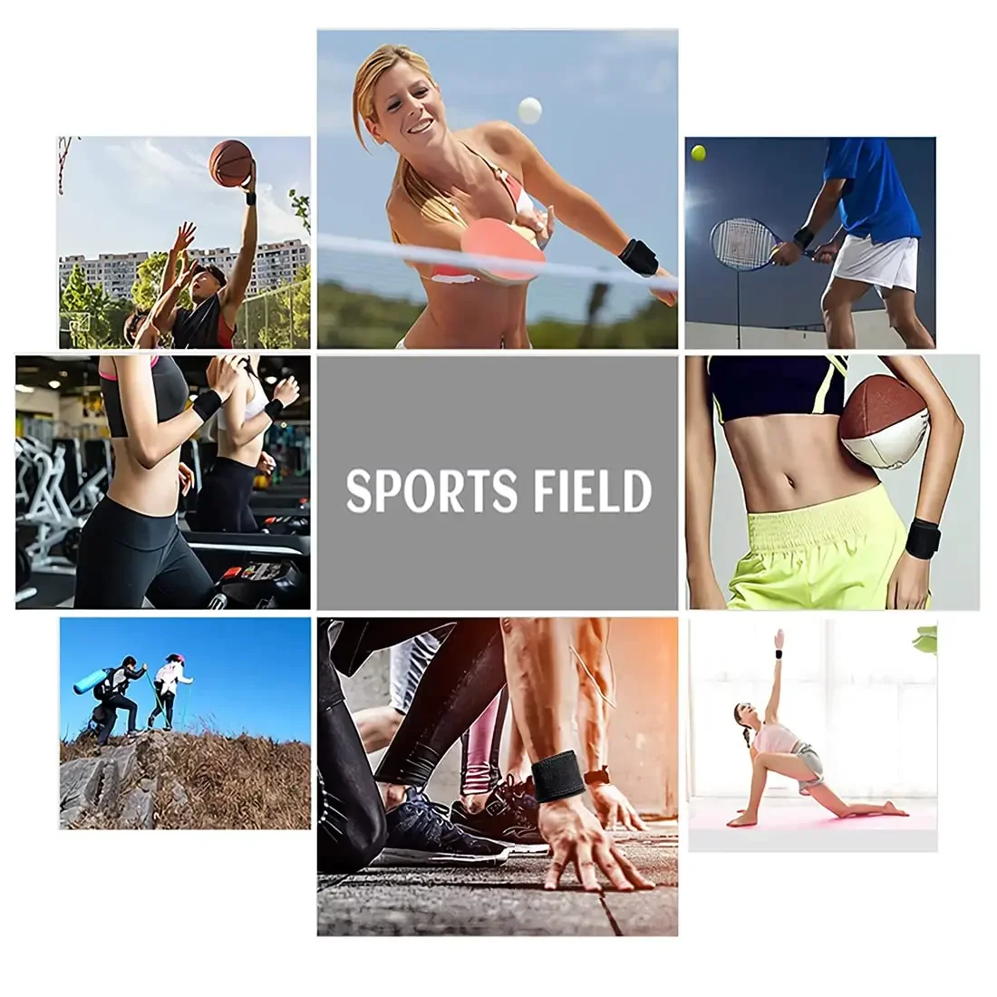 1 Pair Sports Wrist Straps Brace Adjustable Wristband Wrist Support Protection for Weightlifting Pain Relief Fitness Bandage 6