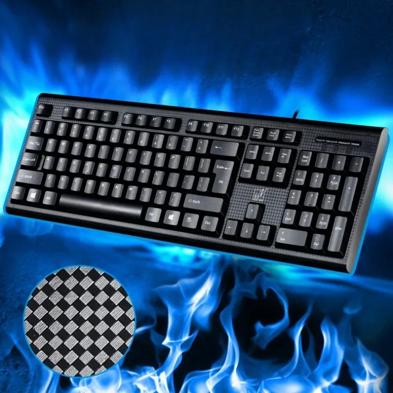 104 Keys Wired Computer Keyboard Full-Size Mechanical Gaming Keyboard For Desktop Laptop Tablet Compatible with Windows, macOS