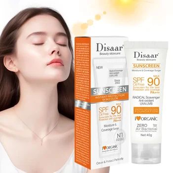 Crema solare per il corpo facciale SPF90 + Solar Blocker crema sbiancante impermeabile per la pelle Anti UV Sun Block siero idratante delicato per il viso 40g 1