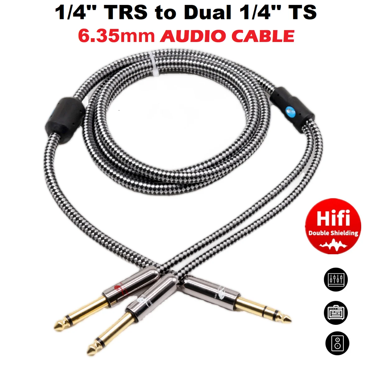 ׷ 1/4ġ TRS 6.35mm- 1/4'' TS    ̺( ͼ ܼ Ŀ OFC  Y ڵ)