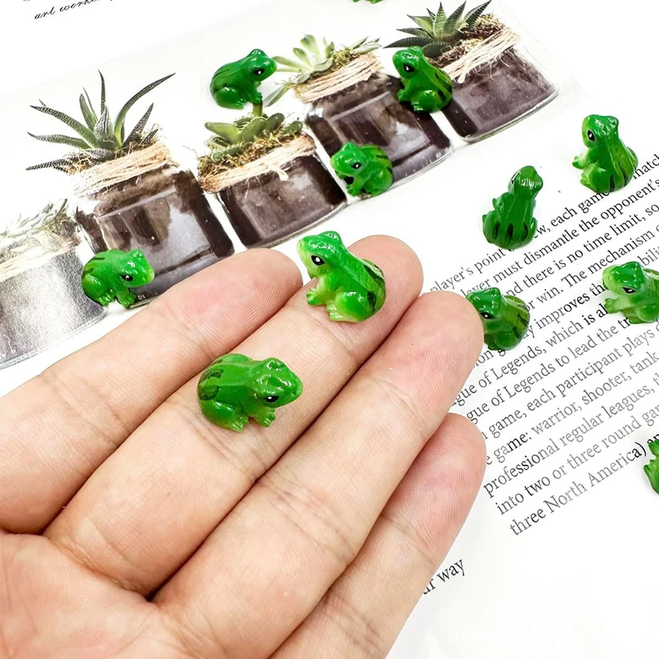 70 Mini Rane Luminose Al Buio In Resina – 7 Colori – Decorazioni In Miniatura Per Giardino, Acquario, Terrario, Fai Da Te