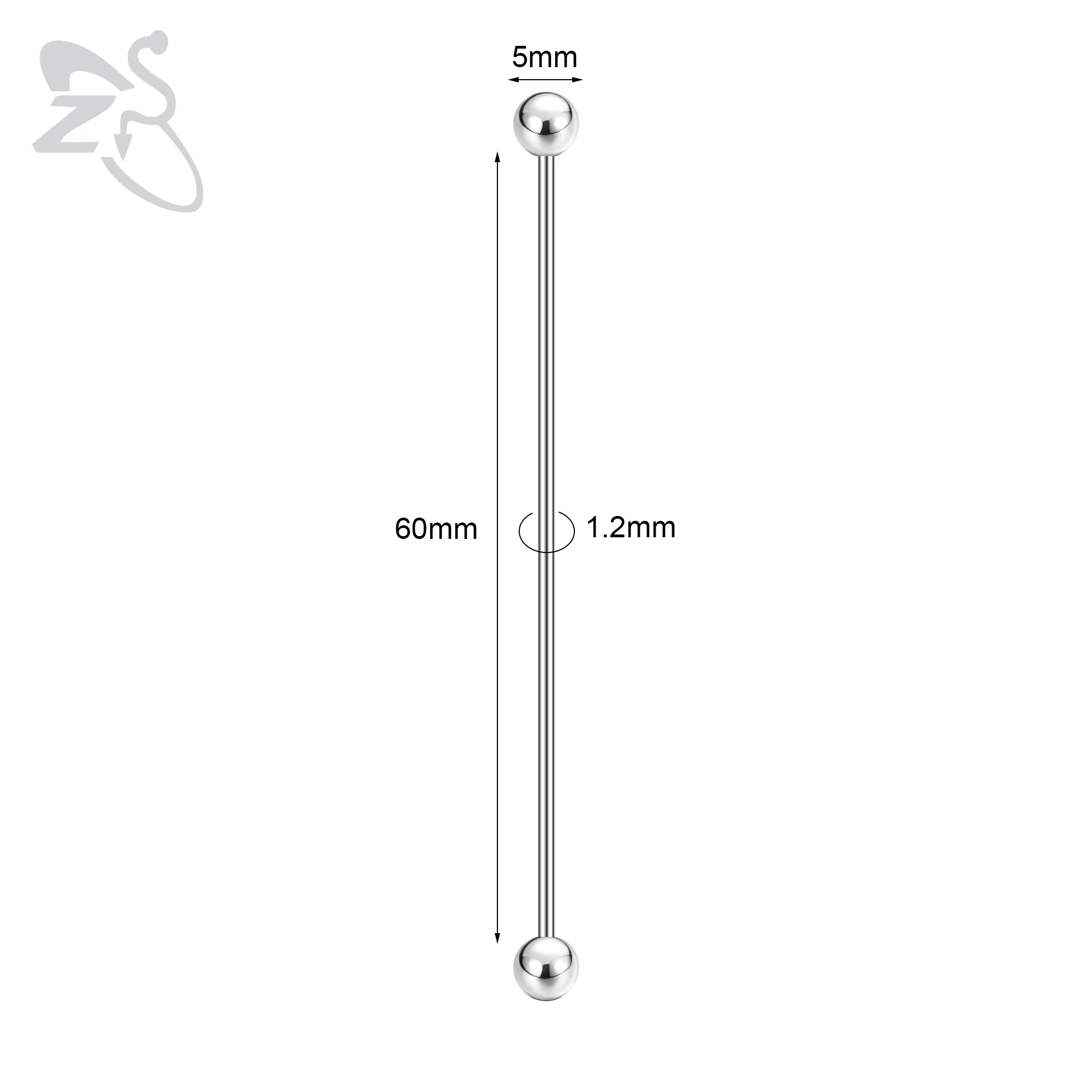 Elegant 316L Surgical Steel Spike Barbell Earrings