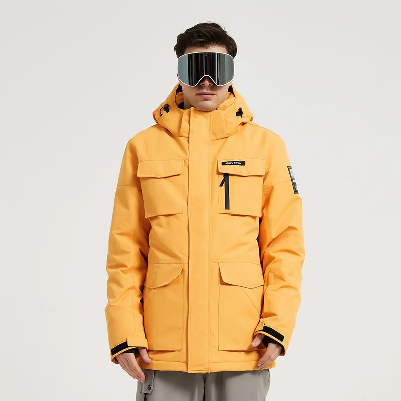 MUTUSNOW Winter Male Warm Breathable Ski Jackets Waterproof Snowboarding Coat Man Outdoor Sports Hiking Snowboarding Jacket