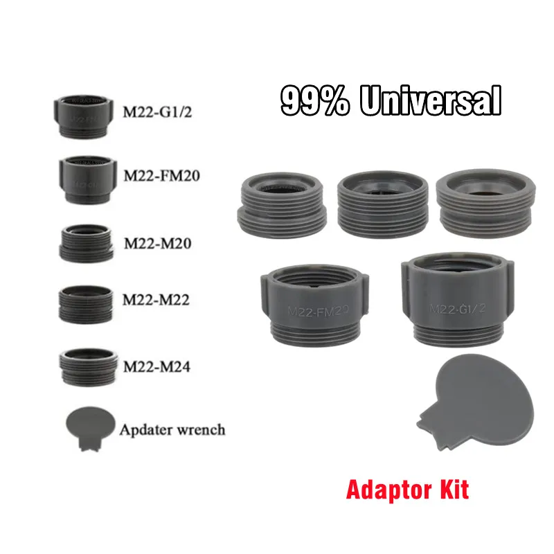 Faucet Aerator 1440&deg; Swivel Antisplash Plastic Kitchen Tap Extend Water Nozzle 22/24mm Adaptor Bubbler Robotic Arm