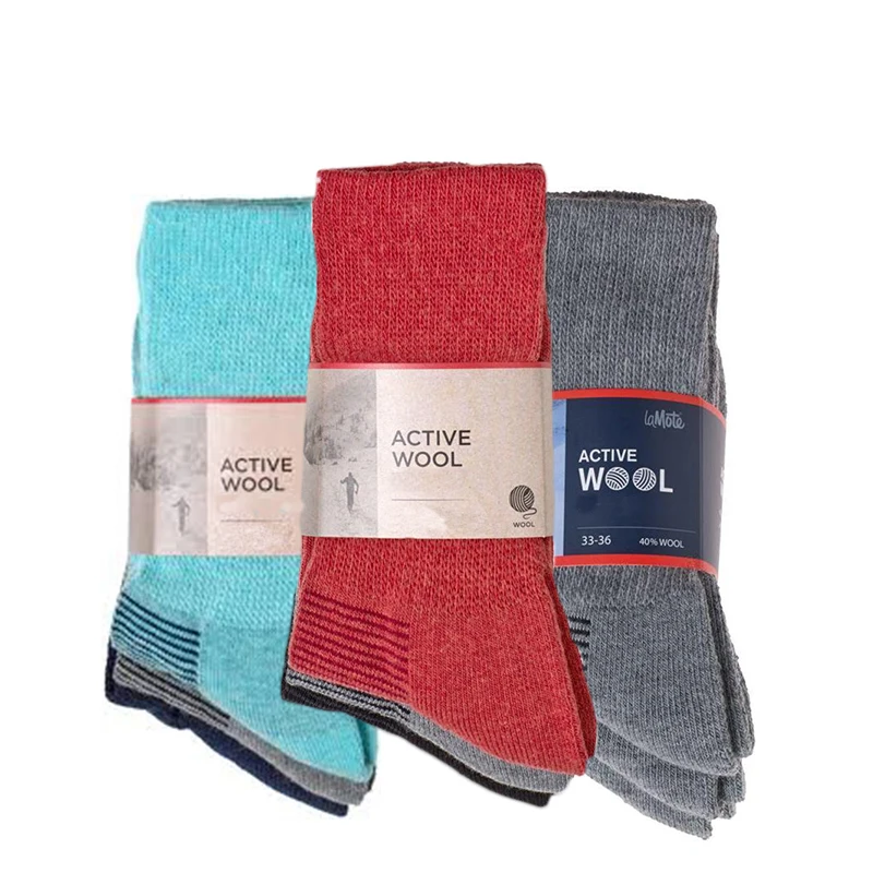 Women Merino Wool Socks Winter Outdoor Hiking Trail Crew Wool Sock
