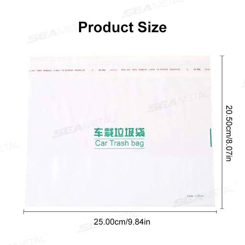 20/40Pcs Self-Adhesive Disposable Trash Bag Thicken Waterproof Garbage Bag Leak-Proof Rubbish Storage for Car/Home/Office car storage bag car trash bag