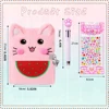 A5 Cat Diary Plush Mermaid Notebook Sparkly Embroidery Diary with Lock Journal  Birthday  Valentine Gift Travel School 2