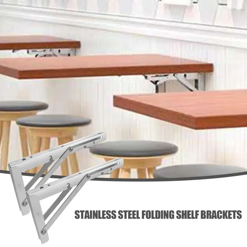 Triangle Shelf Bracket Folding Shelf Brackets Safe Space Saving Hinge In Triangular Shape For Living Room Garage Laundry Bedroom