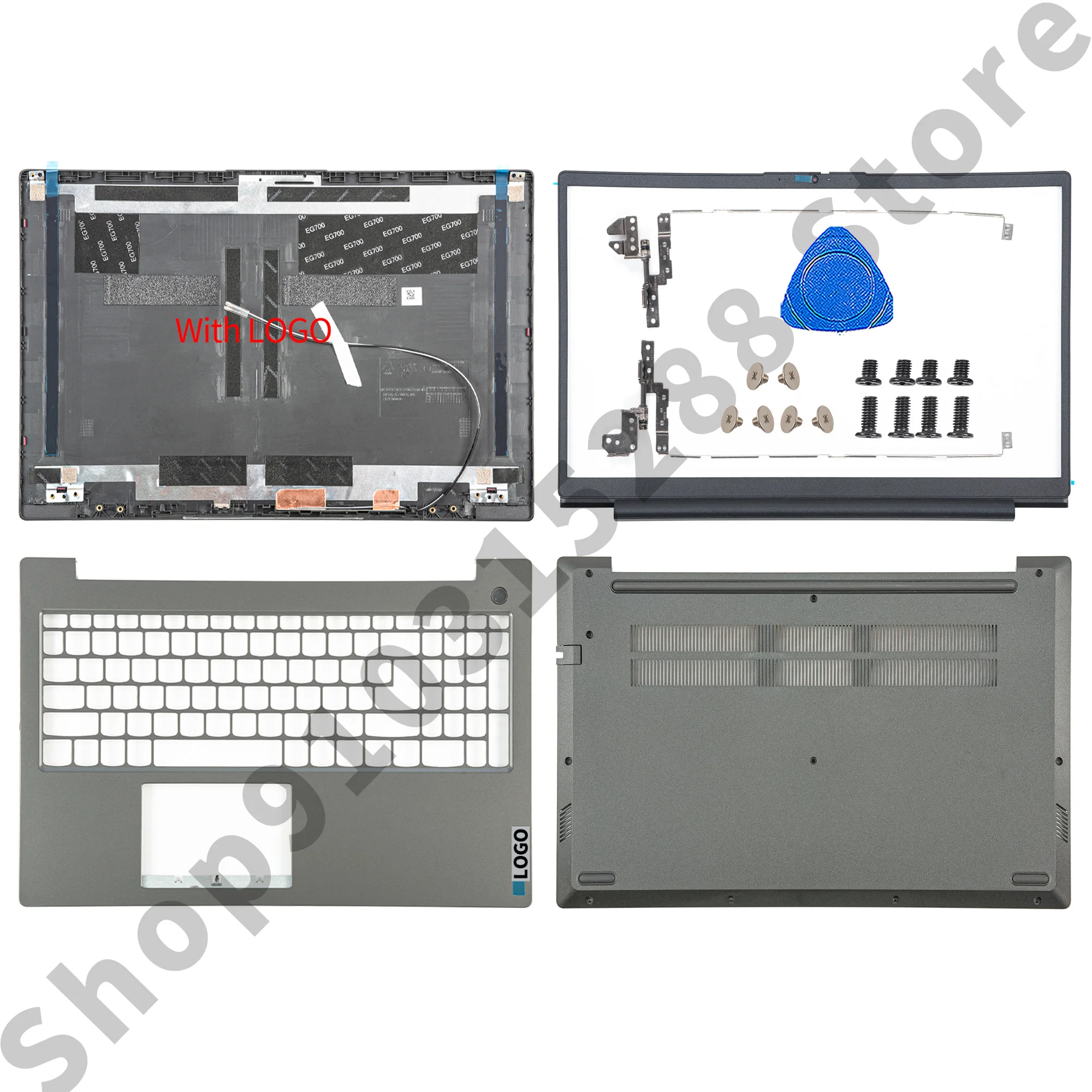 Nuovo Per Lenovo Ideapad V15 G3 Aba V15-G3 Iap Lcd Cover Posteriore Cornice Anteriore Palmrest Inferiore Case Notebook Parti Di Ricambio Grigio