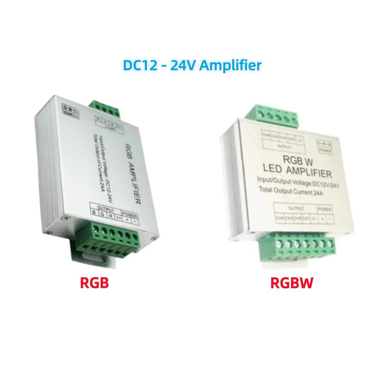 Amplificatore Segnale RGB LED 144W - Per Strisce Cambiacolori 4-Pin, 12-24V | Per Effetti Luce Professionali