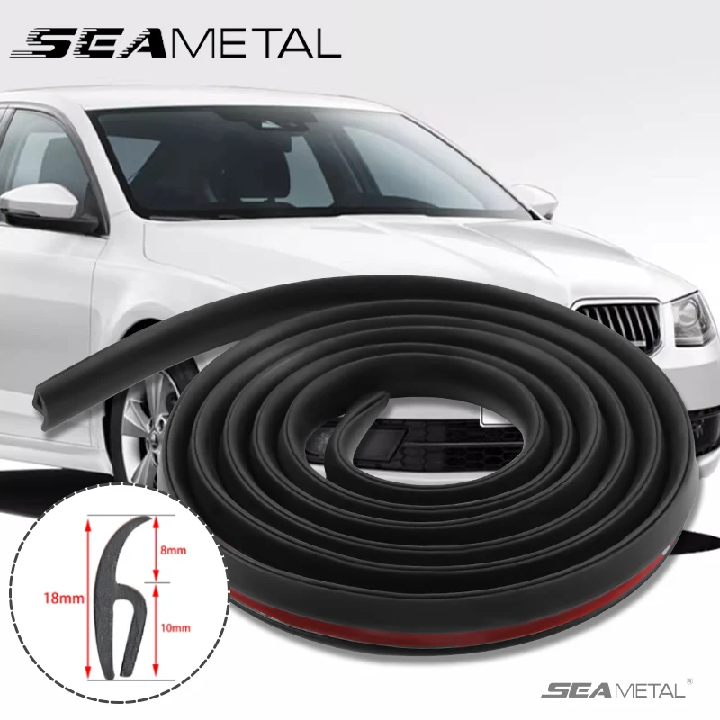 SEAMETAL 2m H Type Car Windshield Rubber Seal Strip Selfadhesive Auto
