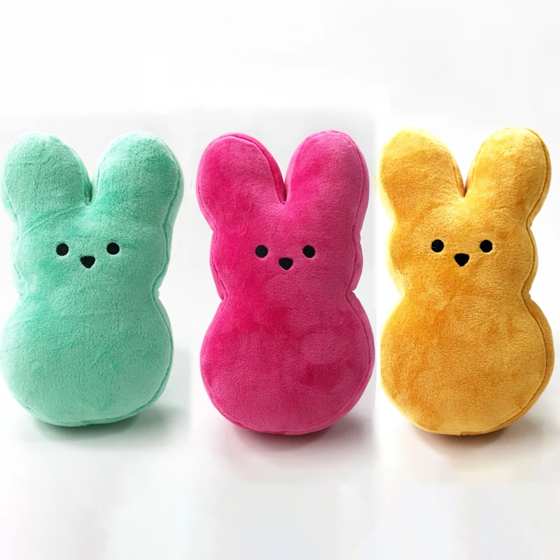 3pcs Easter Peeps Bunny Plush Toy Hand Figure Ornament Doll Doll rabbit Birthday Gift Short Plush PP Cotton 6