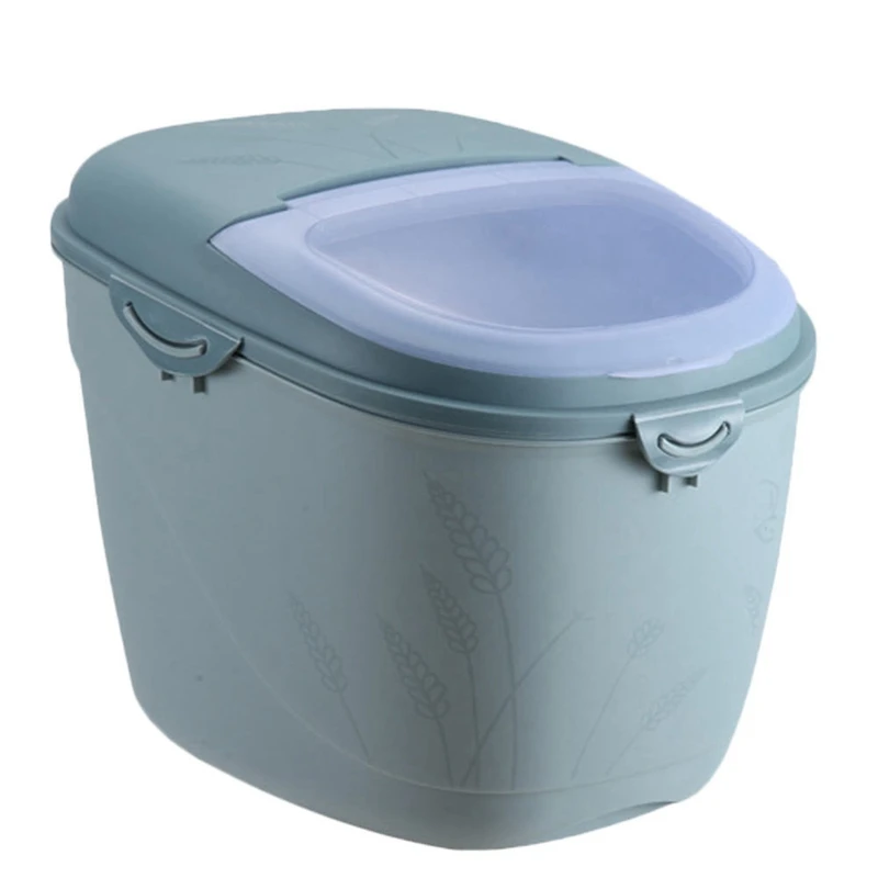 

10KG Kitchen Sealed Rice Bucket Household Plastic Moisture-Proof Cat Food Dog Food Insect-Proof Rice Storage Box