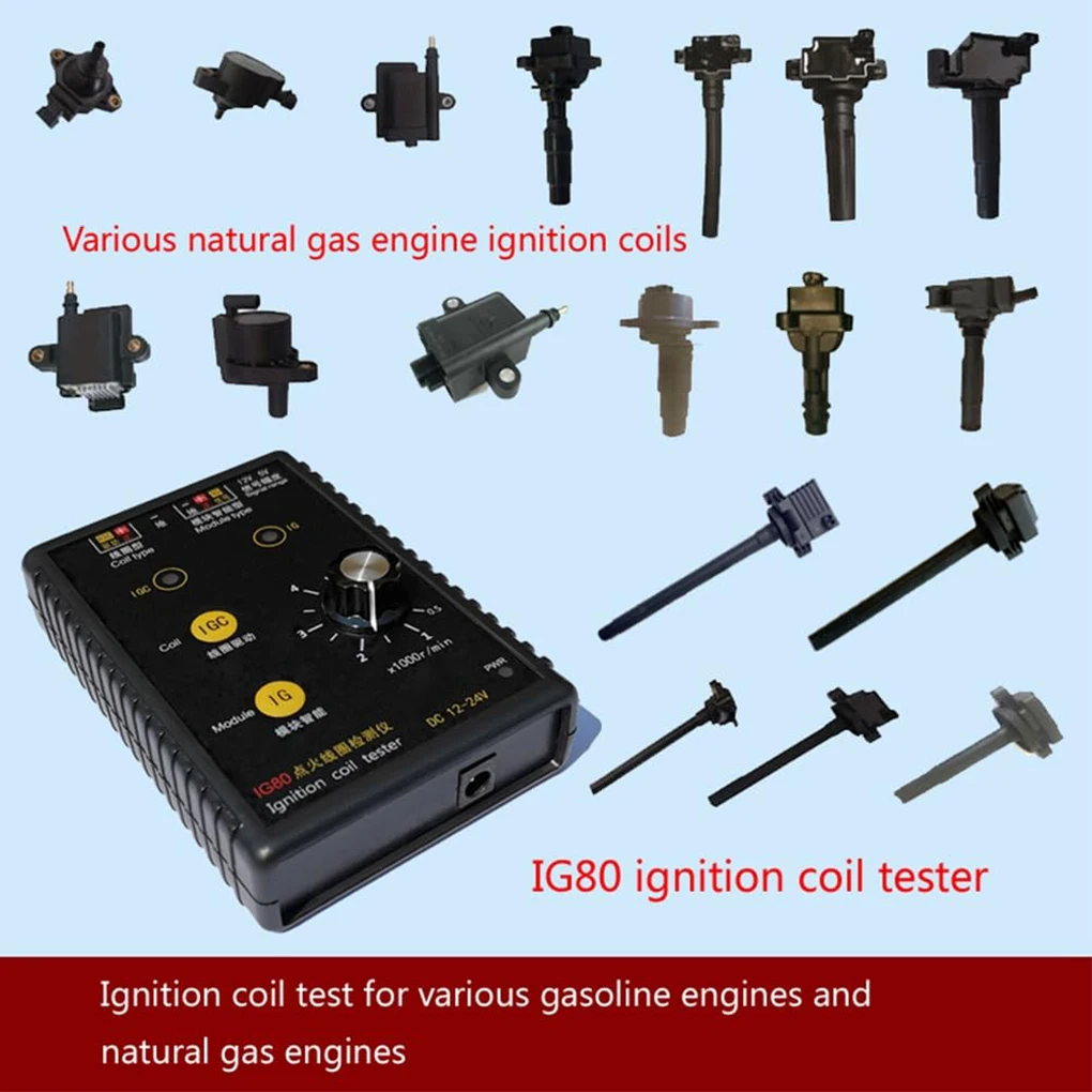 

Coil Detector Auto Durable Automobile Tester Car Diagnostic Natural Gas 24V Gasoline 12V Tool