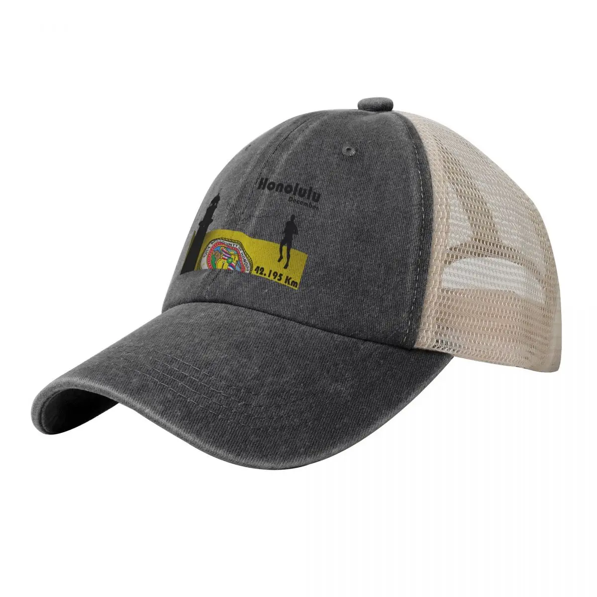 

Honolulu marathon Cowboy Mesh Baseball Cap party Hat Sun Hat For Children Ladies Men's