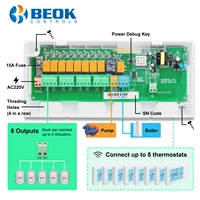 Beok Wireless Zone Thermostat Controller for Gas Boiler Water Floor Heating System 8 Sub-chamber and Actuators BOT306 Series - Image 3