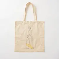 Portrait Of A Lady On Fire Cotton  Canvas Bag Fabric Travel Reusable Handbag Unisex Foldable Fashion Shopper Ladies Grocery Tote 1