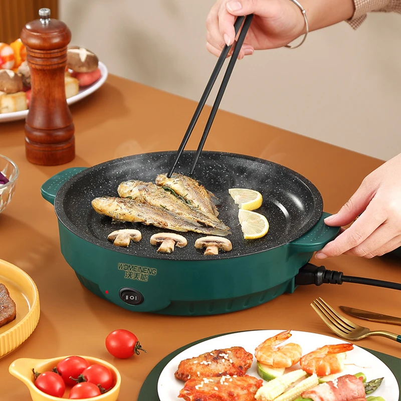 220v Electric Baking Pan Electric Frying Pan Househould Barbecue