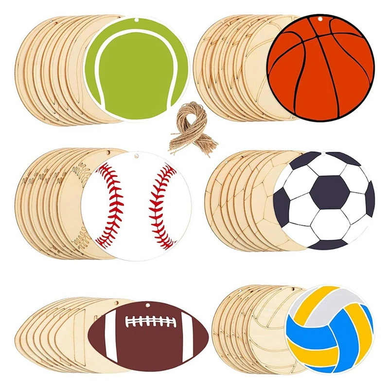 84pcs Wooden Sports Ornament Kit 1