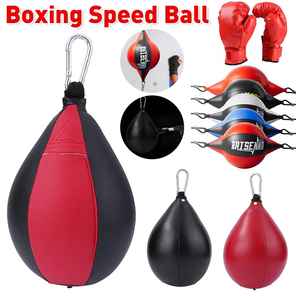 Boxing Speed Ball with Inflator Gourd Hook Pear Double Ball for Muay Thai Boxing Punching Dodge Sandbag Punching Bag