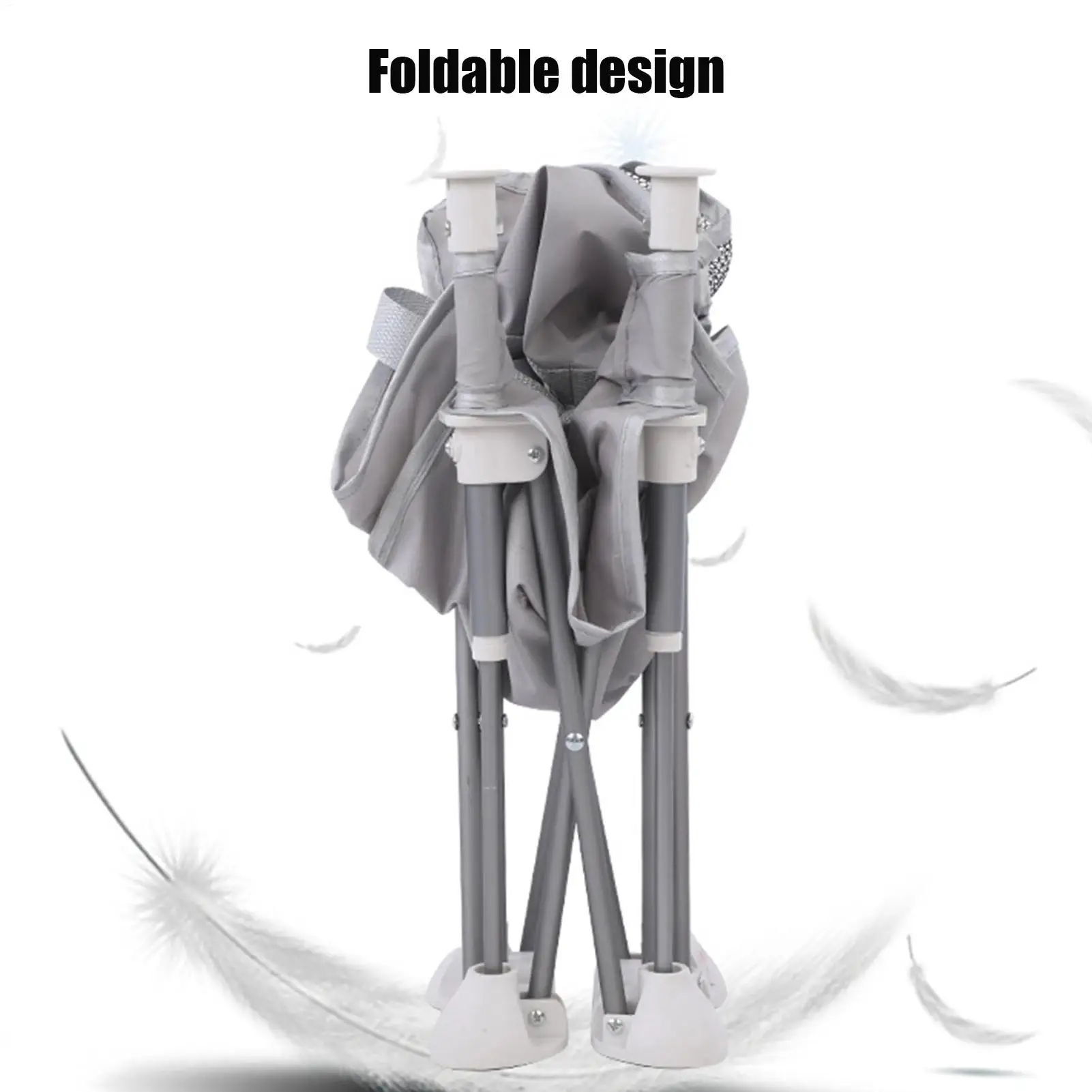 Foldable Baby Feeding Chair Baby Feeding Booster Chair With Sunshade And Removable Tray Portable High Chair Folding Booster Seat - 6