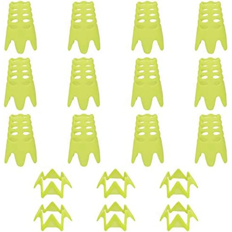 

Yellow Plastic Golf Simulator Tees Home Training Golf Tees For Winter Turf And Driving Range 18Pcs