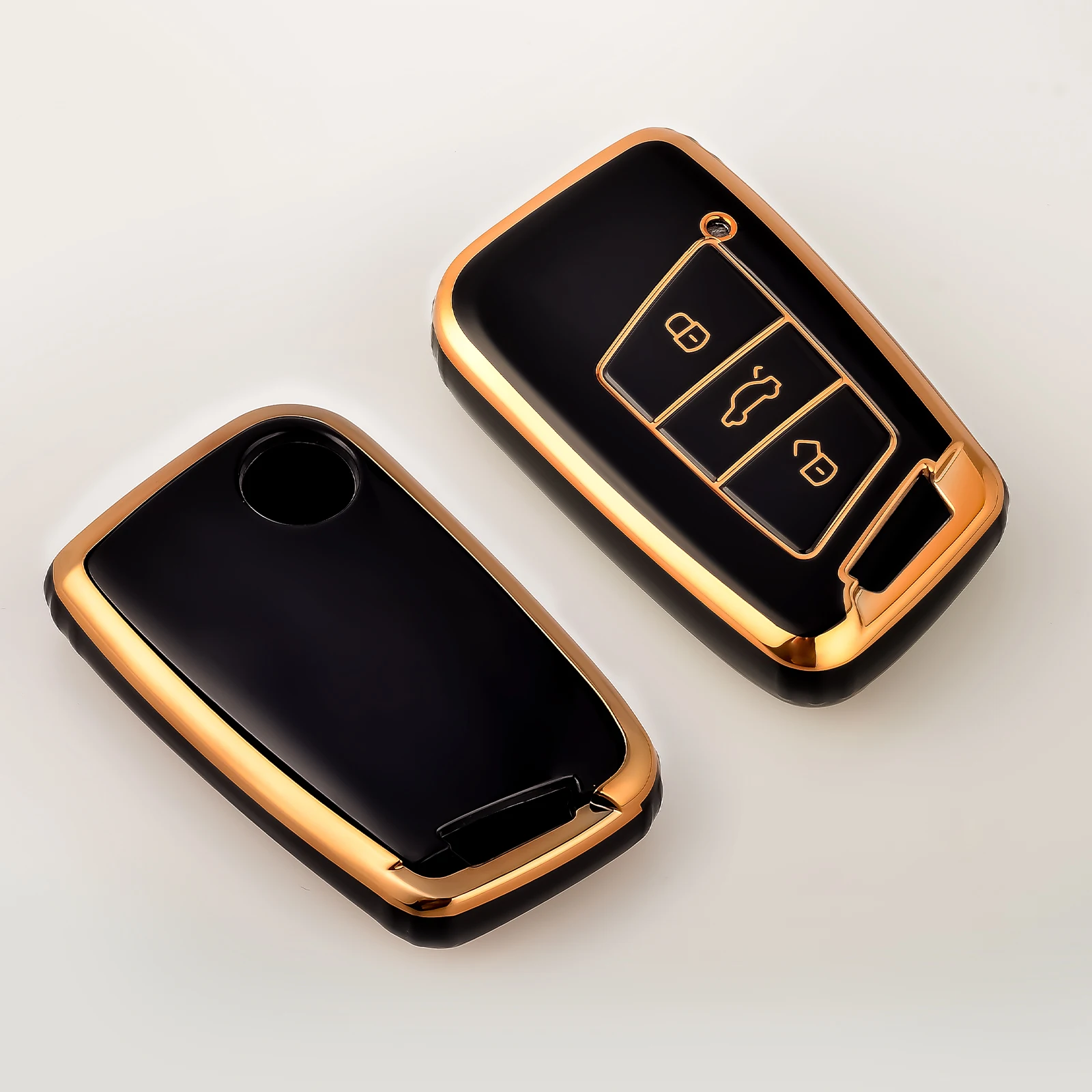 

TPU Car Flip Key Case Cover Shell For VW Volkswagen Polo Golf Passat Beetle Tiguan Skoda Octavia Kodiaq Seat Leon Altea Keyless