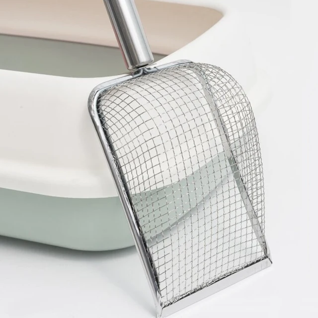 Stainless Steel Mesh Cat Litter Scoop Durable Litter Cleaner Corner Shovel Litter Shovel Pet Cleaning Tool Cat Supplies 3
