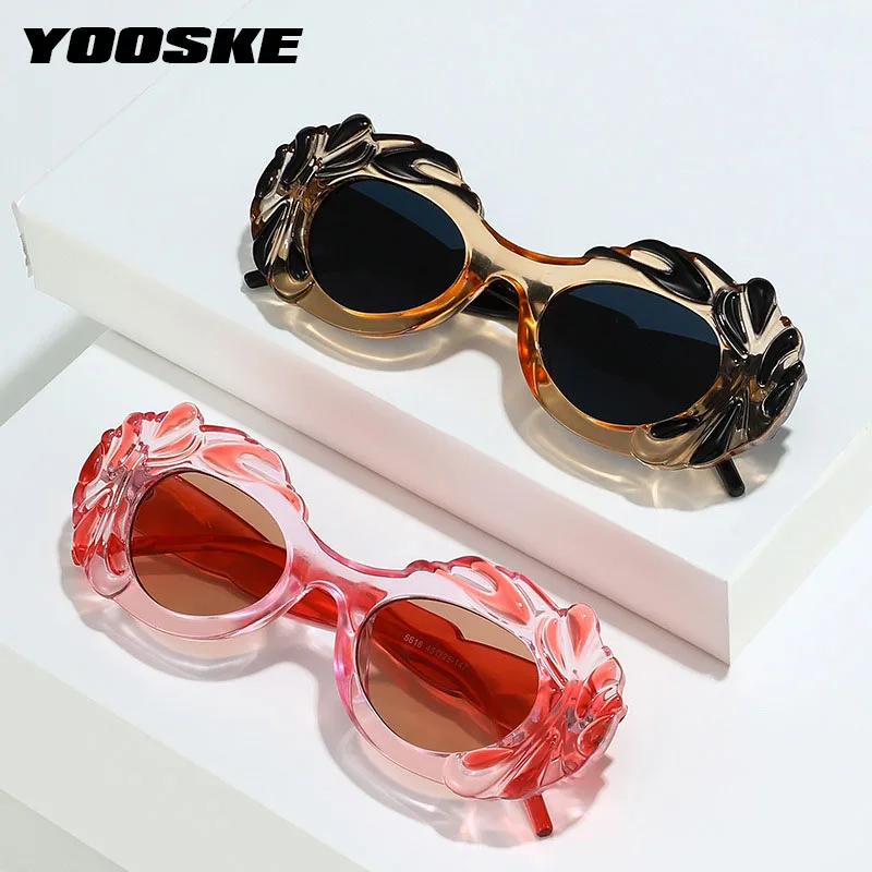 

Овальные Солнцезащитные очки Oulylan для женщин и мужчин, роскошные брендовые дизайнерские круглые солнцезащитные очки в форме облака, женские розовые фиолетовые очки с защитой UV400