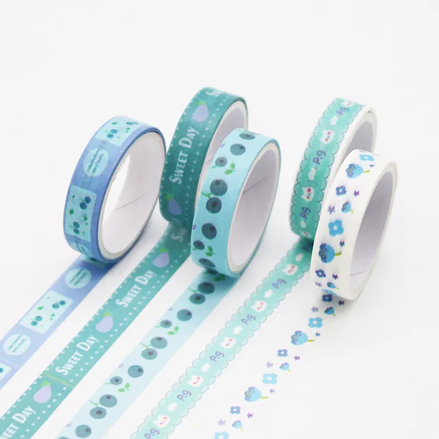 BULA 4pcs/set Retro Geometry Washi Tape Set Diary DIY Decoration Student Stickers Korean Stationery Office Supplies Peach 3