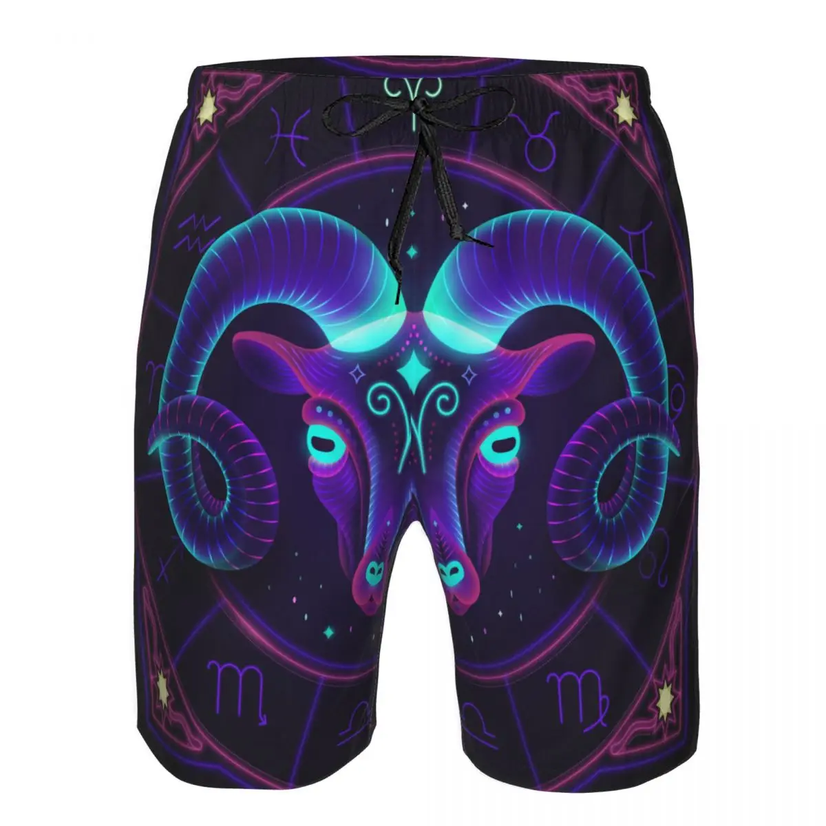

Quick Dry Swimwear Beach Board Short For Man Aries Zodiac Sign Swimming Trunk