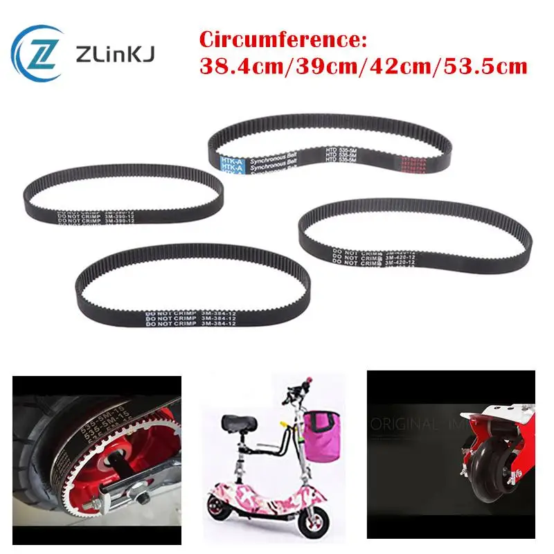 

Electric Scooter Belt 384 12 Transmission Timing Belts HTD 3m-384-12 5M-535-15 Rubber Drive Stripe E-scooter Hoverboard Parts
