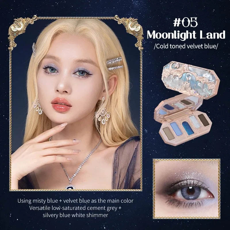 Flowerknows All In One Mackup Set Gift Box Flower Knows Glitter Eye Shadow Palette Blusher Long Lasting Gloss Lipstick With Bag