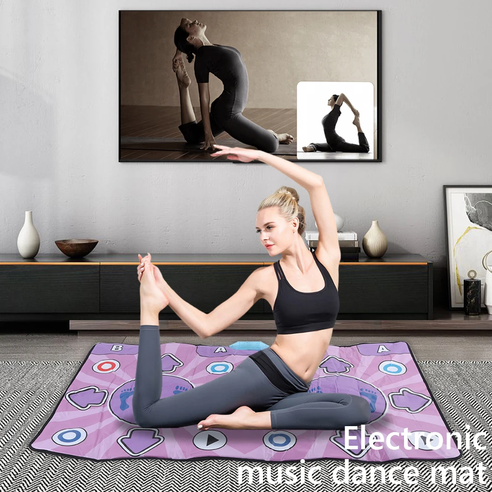 Double Users Musical Dance Mat with Wireless Controller Dance Floor Mat 100 Music 60 Sensory Games Plug And Play for TV Computer
