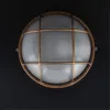 Vintage Outdoor Ceiling Lamp,Bronze Metal Glass Protective Yard Garden Ceiling Light,Waterproof Retro Flush Mount Light 4