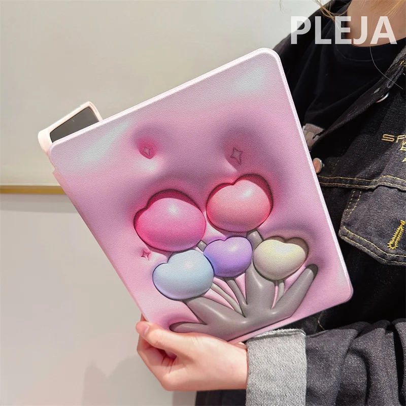 Cute Pink Star For iPad 10th Gen Air 5/4 10.9 Pro 12.9 2022 9.7/10.5/mini 6  11 inch 2021 2020 Case Cover with Pencil Slot Holder - AliExpress