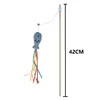 Fashion Cat Wand Toy Natural WoodenTeaser Wand for Cat Interactive Elastic String Cat Stick Pole Toy for Indoor 2